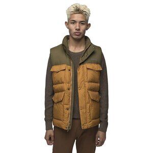 Prana Timber Trail Vest Peat Color Block Mens Medium Lightweight Water Resistant